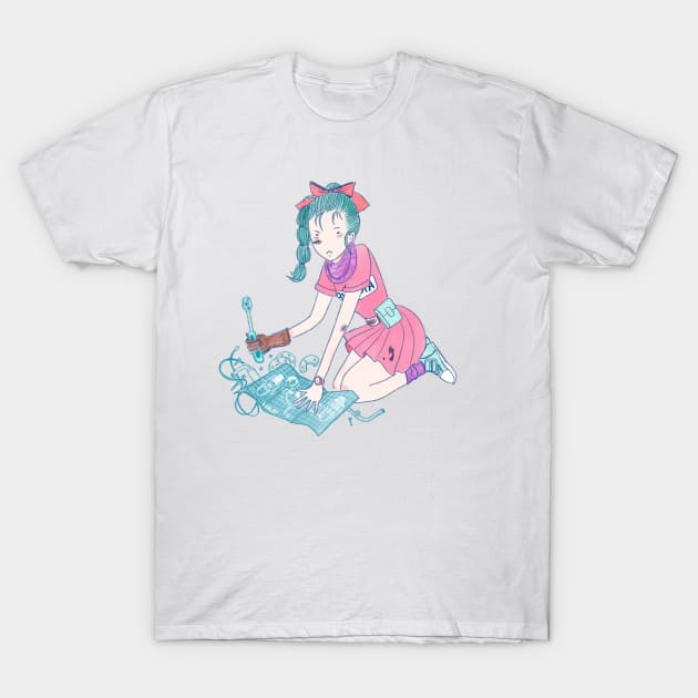 Young Bulma T-Shirt by alexacassaro